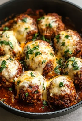 Mozzarella Stuffed Meatballs