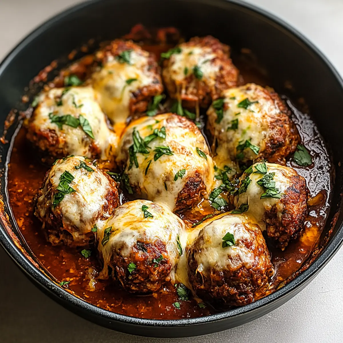 Mozzarella Stuffed Meatballs