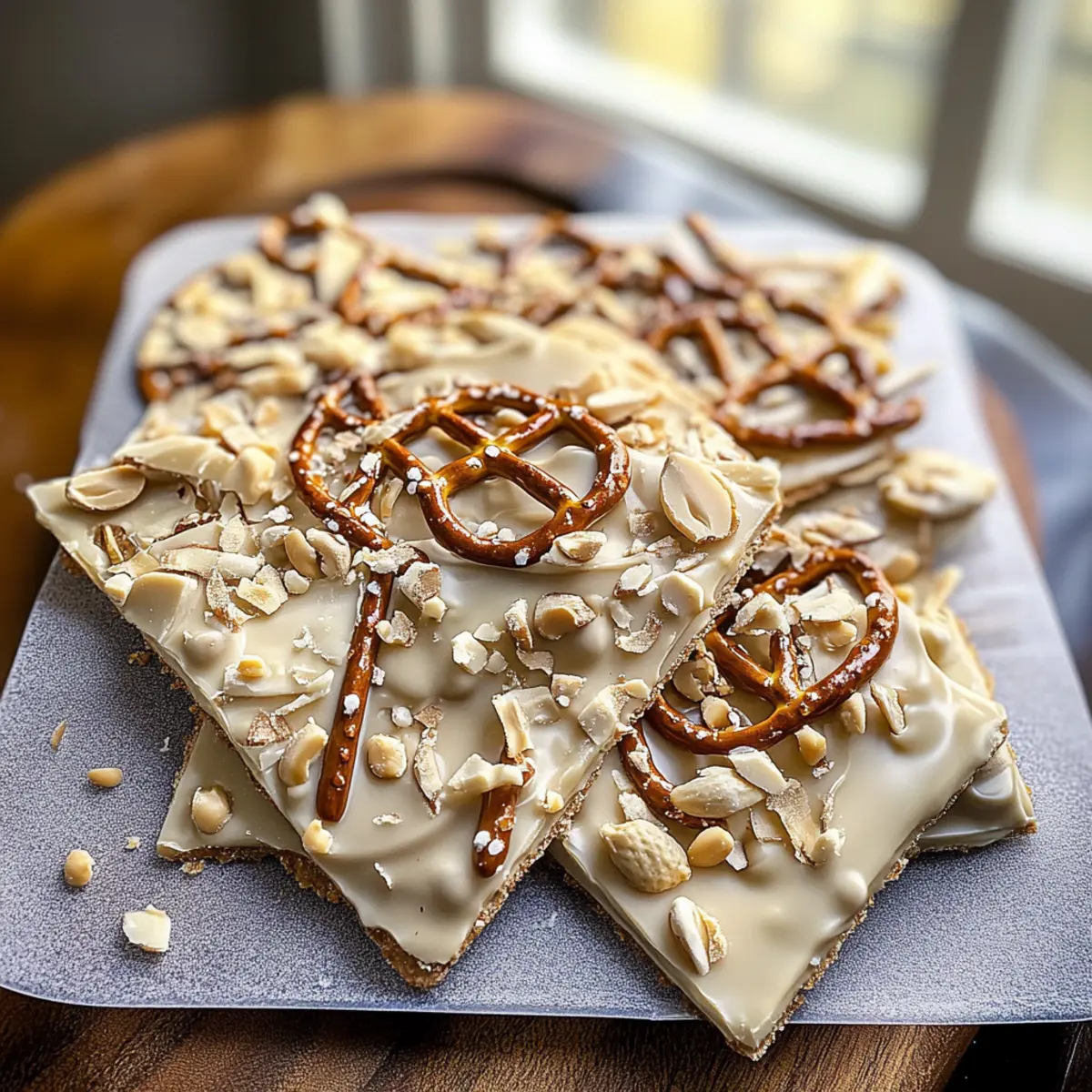 White Chocolate Peanut Butter Pretzel Bark