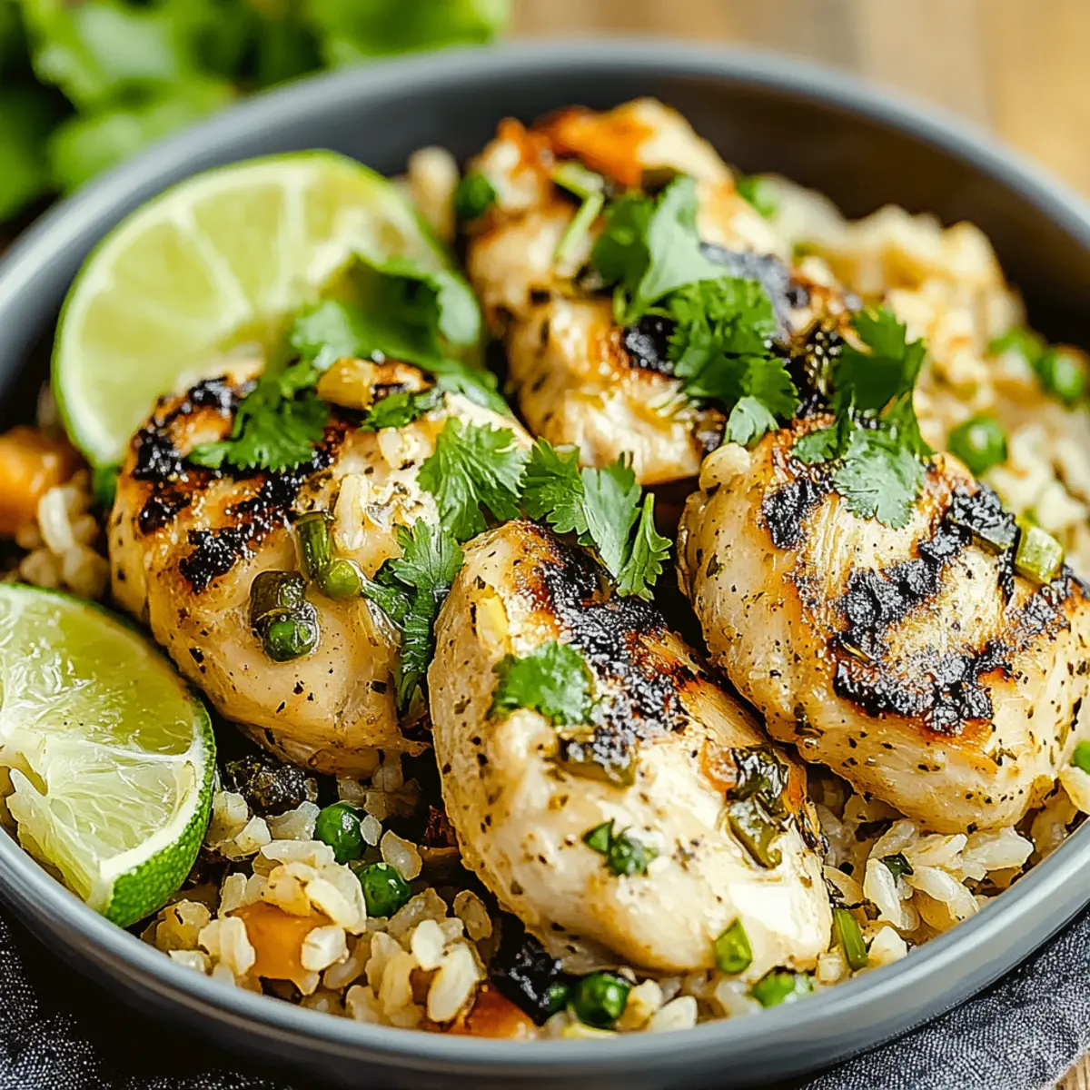 One Pan Cilantro Lime Chicken and Rice