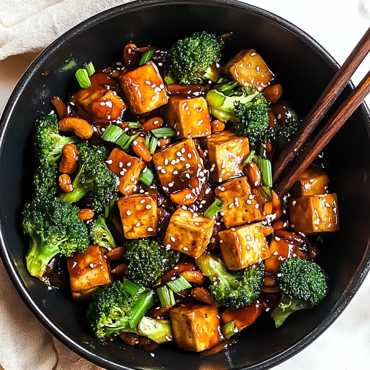 Sweet Soy Tofu & Cashew Stir Fry