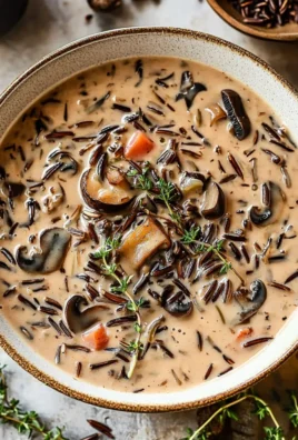 Creamy Wild Rice and Mushroom Soup