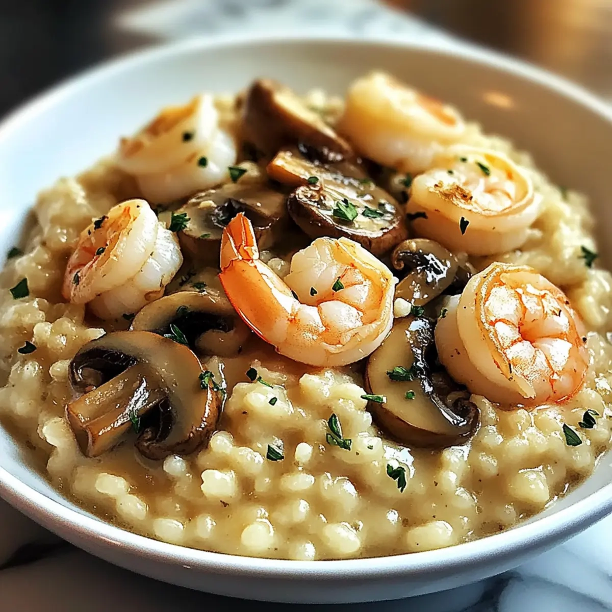 Creamy Shrimp and Mushroom Risotto