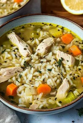 Lemon Herb Chicken and Rice Soup