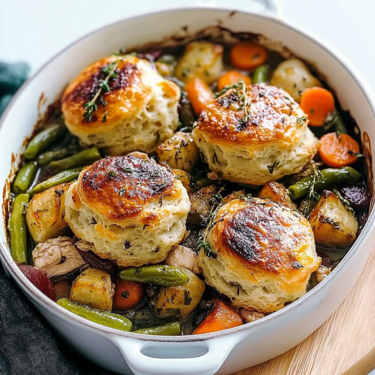 Chicken Pot Pie Biscuits