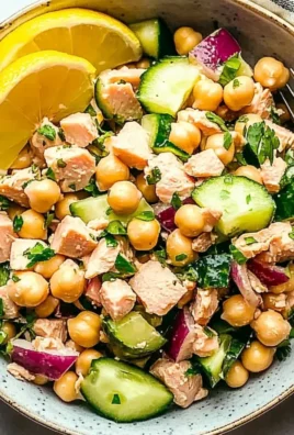 Lemon Tahini Chickpea Tuna Salad