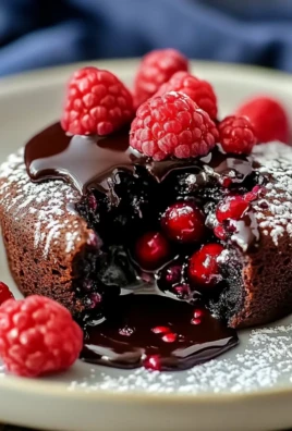 Triple Berry Chocolate Molten Cakes