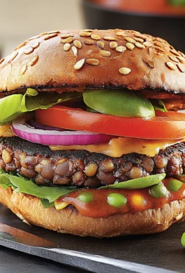 Black Bean Burgers on Whole Wheat Buns