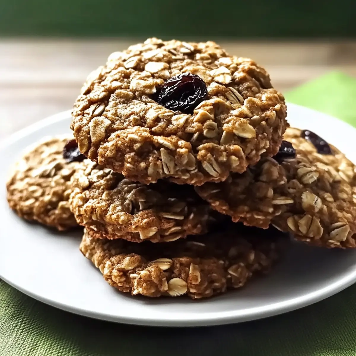 Oatmeal Molasses Raisin Cookies