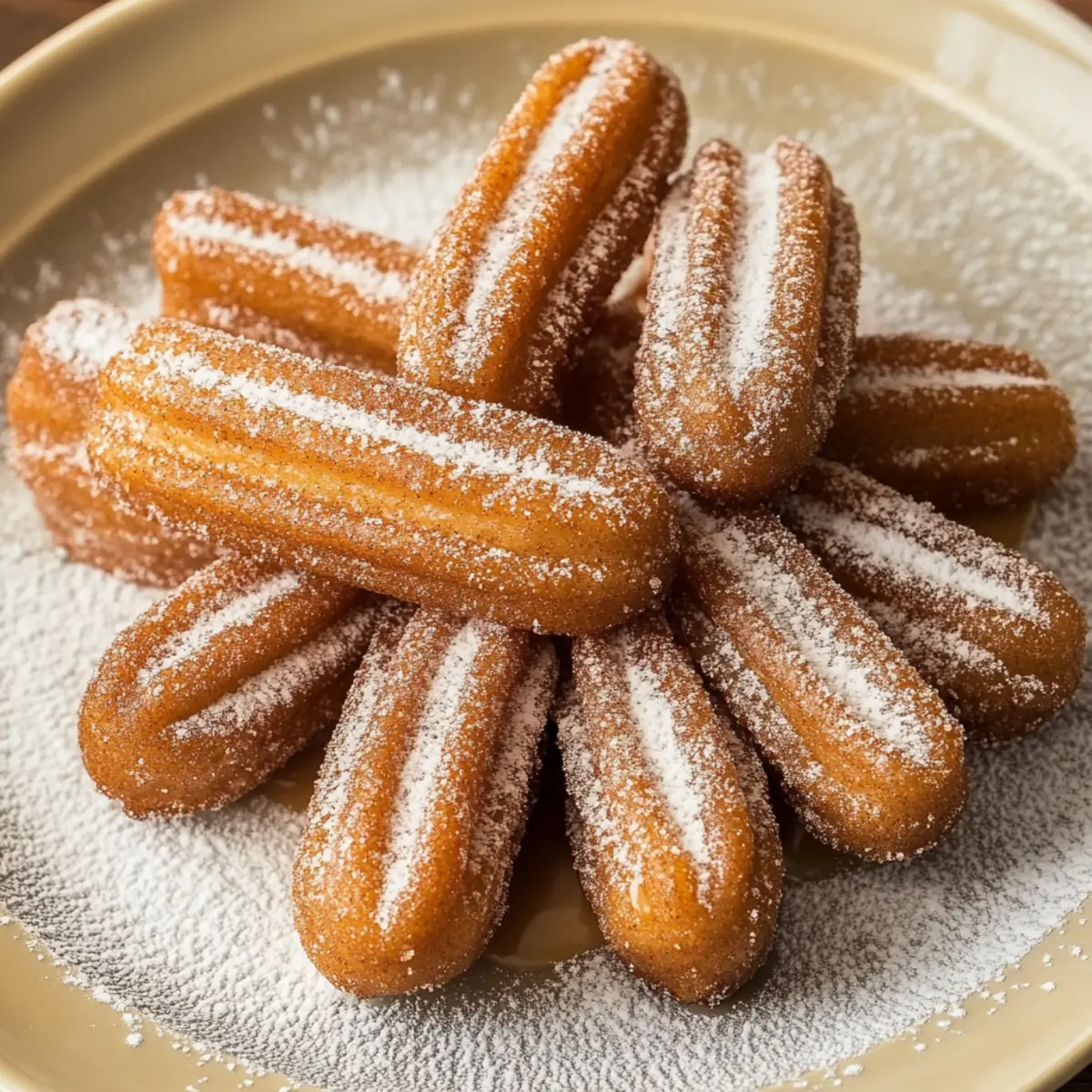 Gingerbread Churro Bites with Caramel Dip