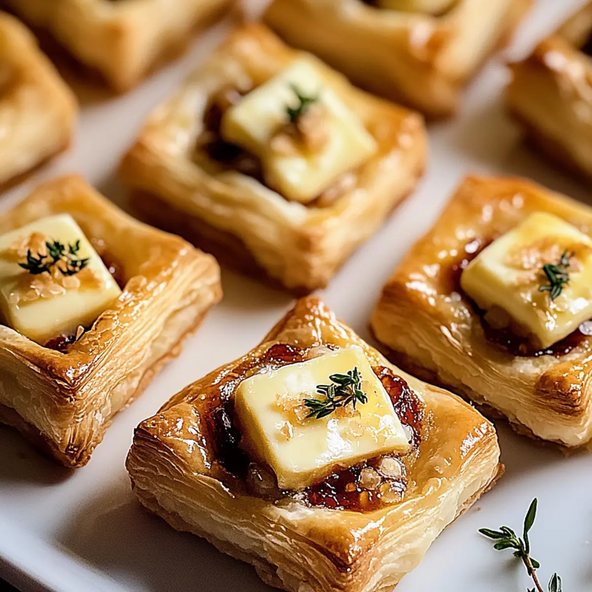 Puff Pastry Brie Bites