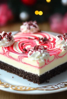 Red & White Swirl Peppermint Cheesecake