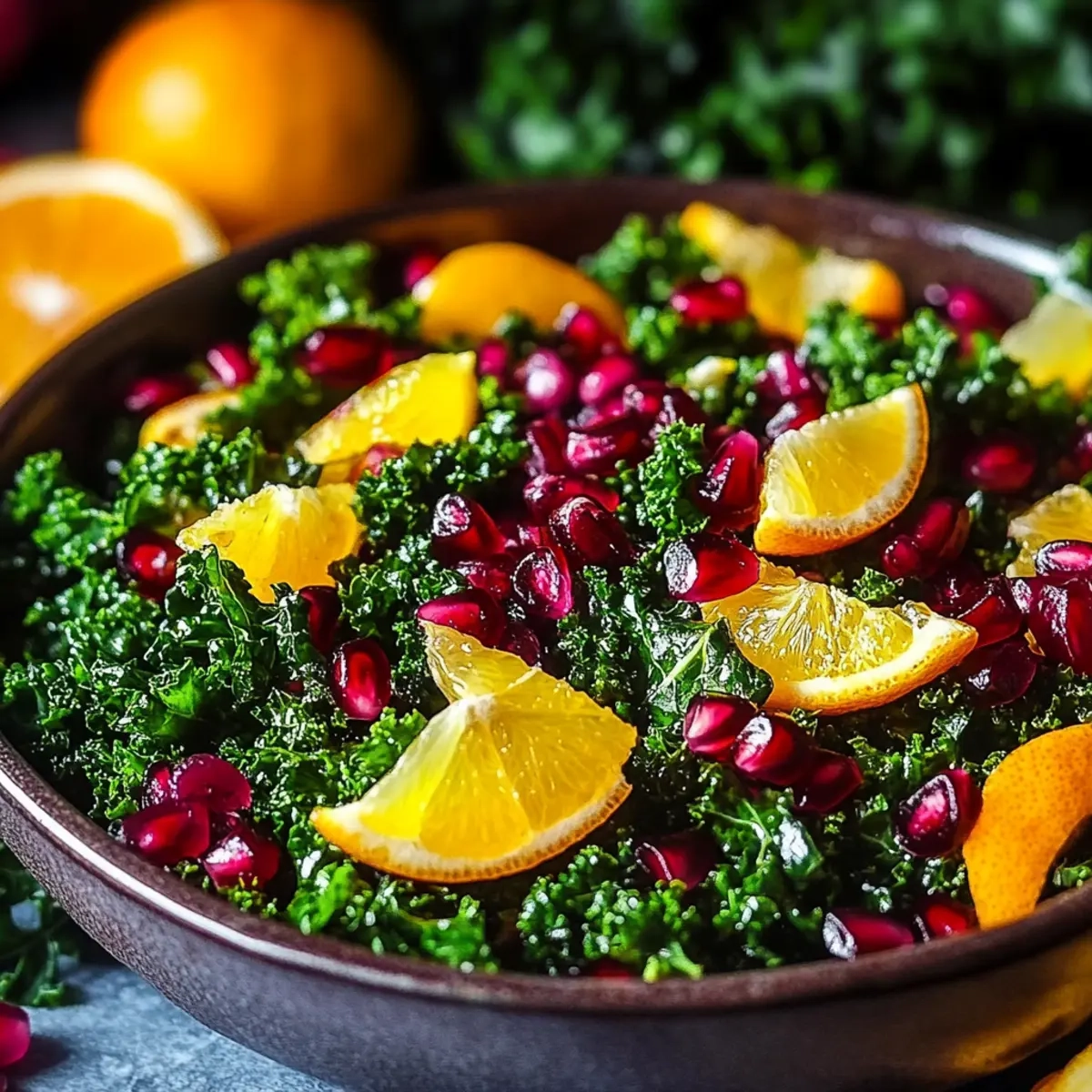 Citrus Pomegranate Kale Vinaigrette