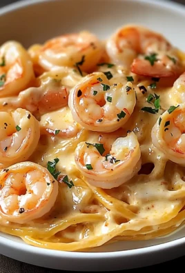 Shrimp and Creamy Mozzarella Pasta
