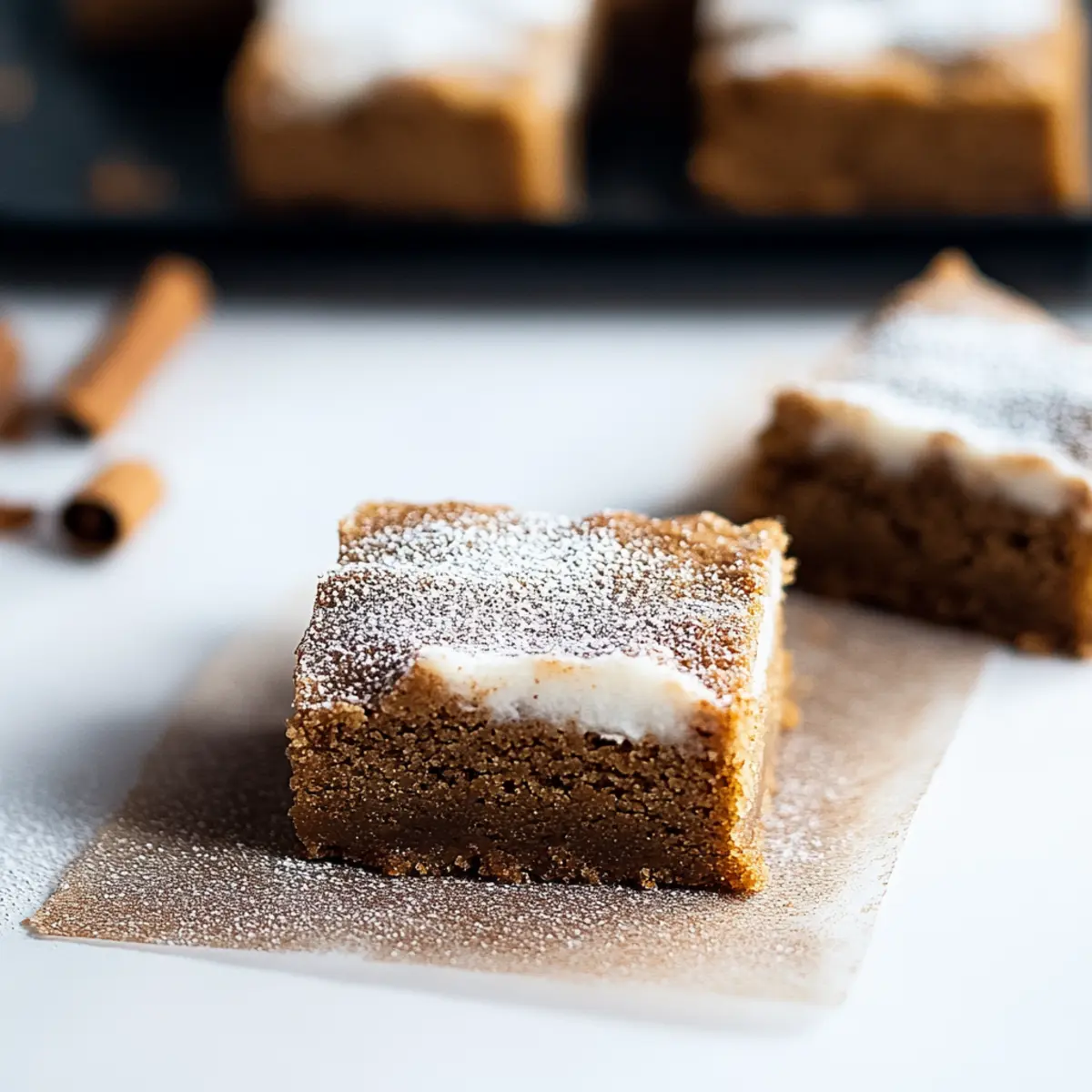 Gingerbread Cinnamon Sugar Blondies
