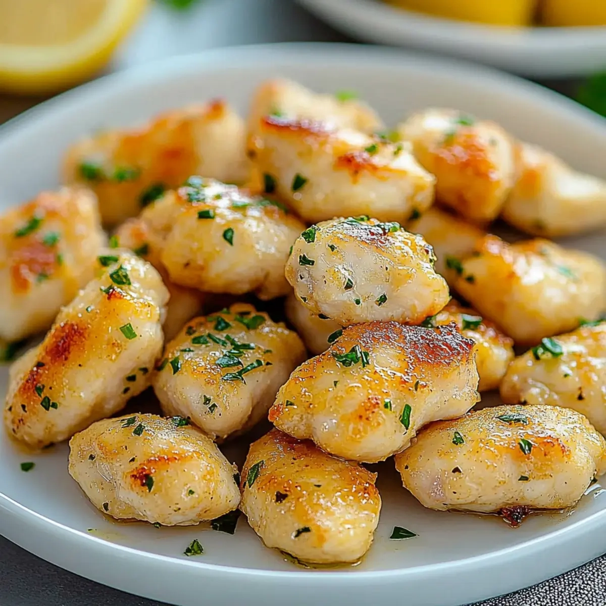 Lemon Garlic Chicken Bites
