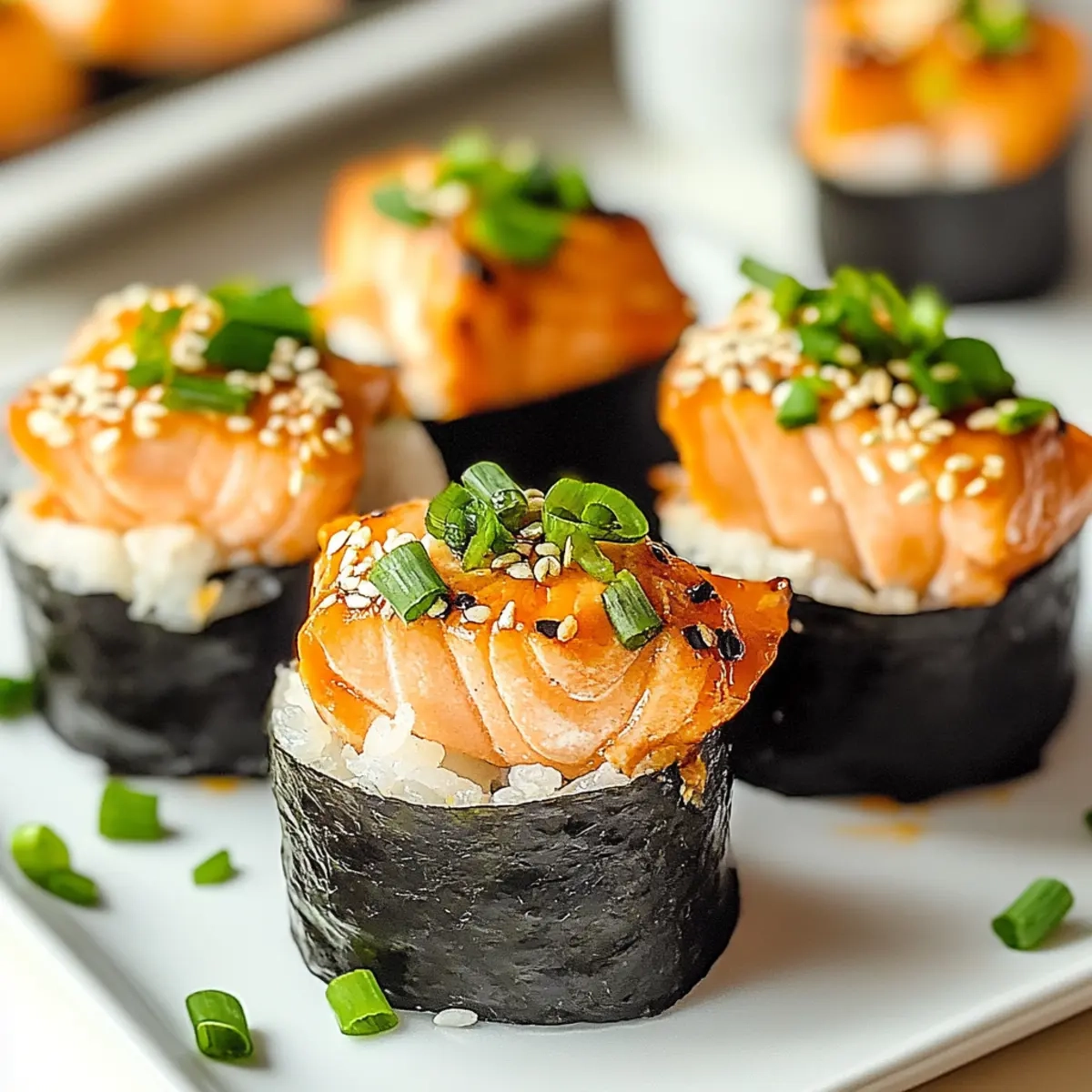 Baked Salmon Sushi Cups