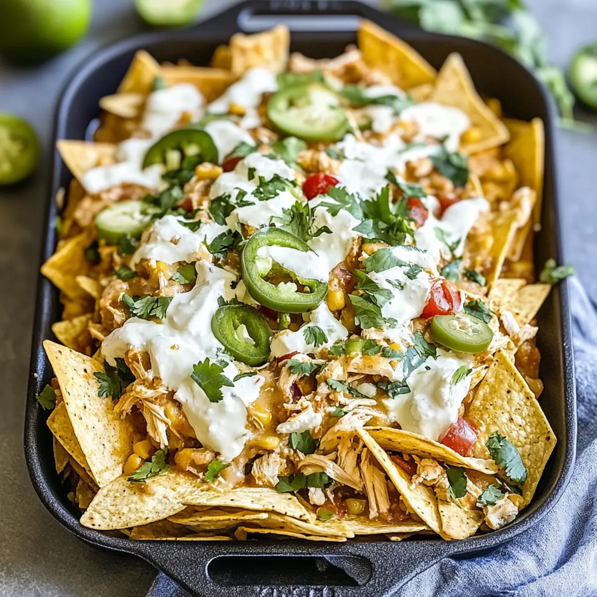 White Chicken Chili Nachos