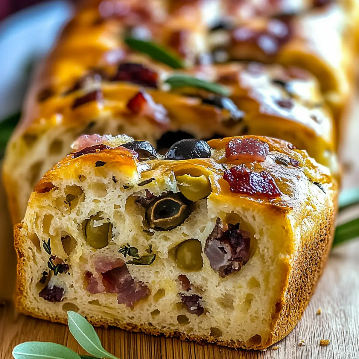 Savory Olive Bacon Bread