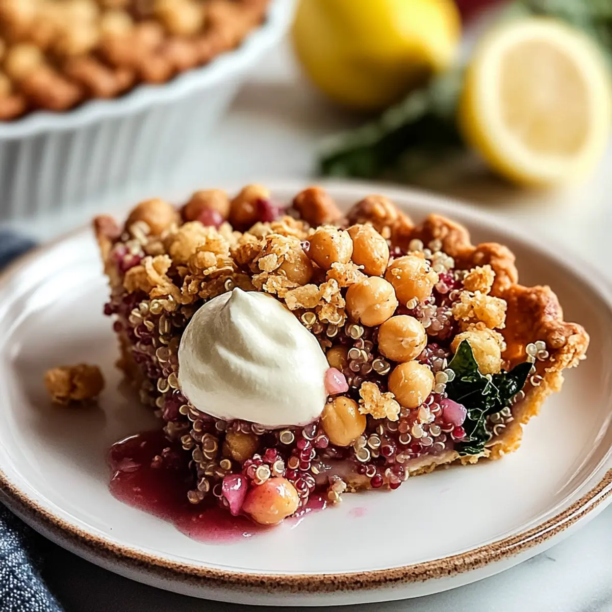 Lemony Quinoa Kale Salad with Crispy Chickpeas