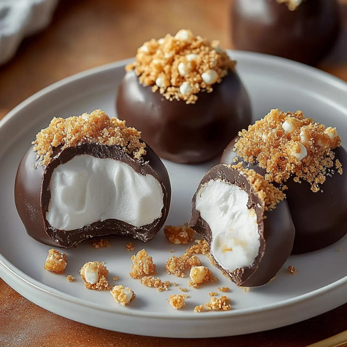 S'mores Marshmallow Truffles