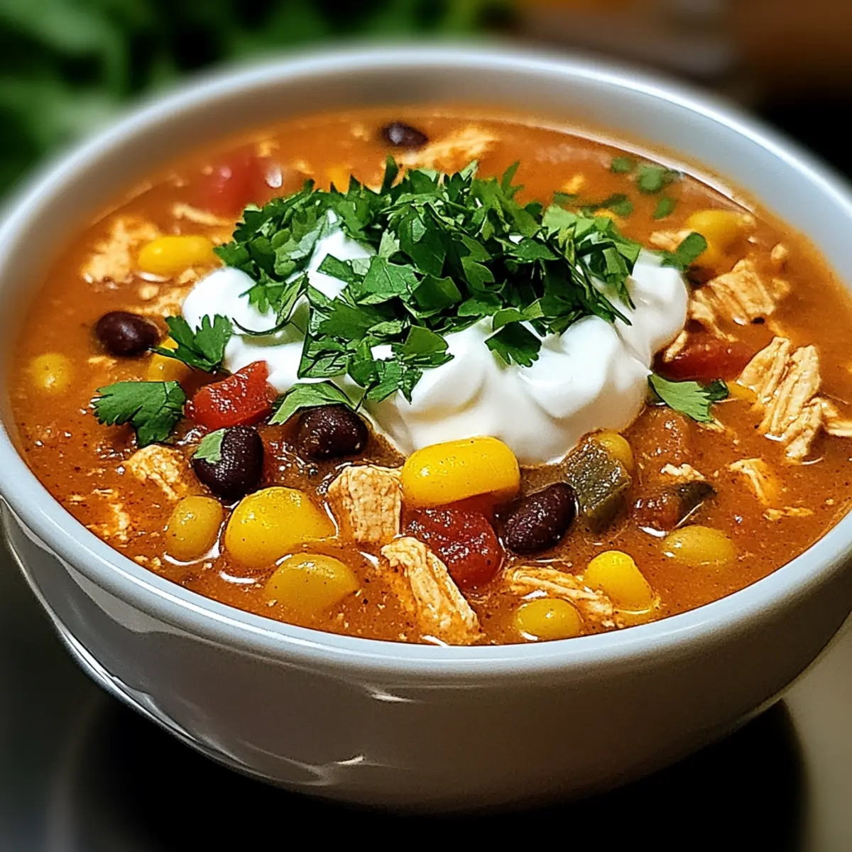 Crockpot Cream Cheese Chicken Chili