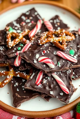 Peppermint Dark Chocolate Pretzel Bark