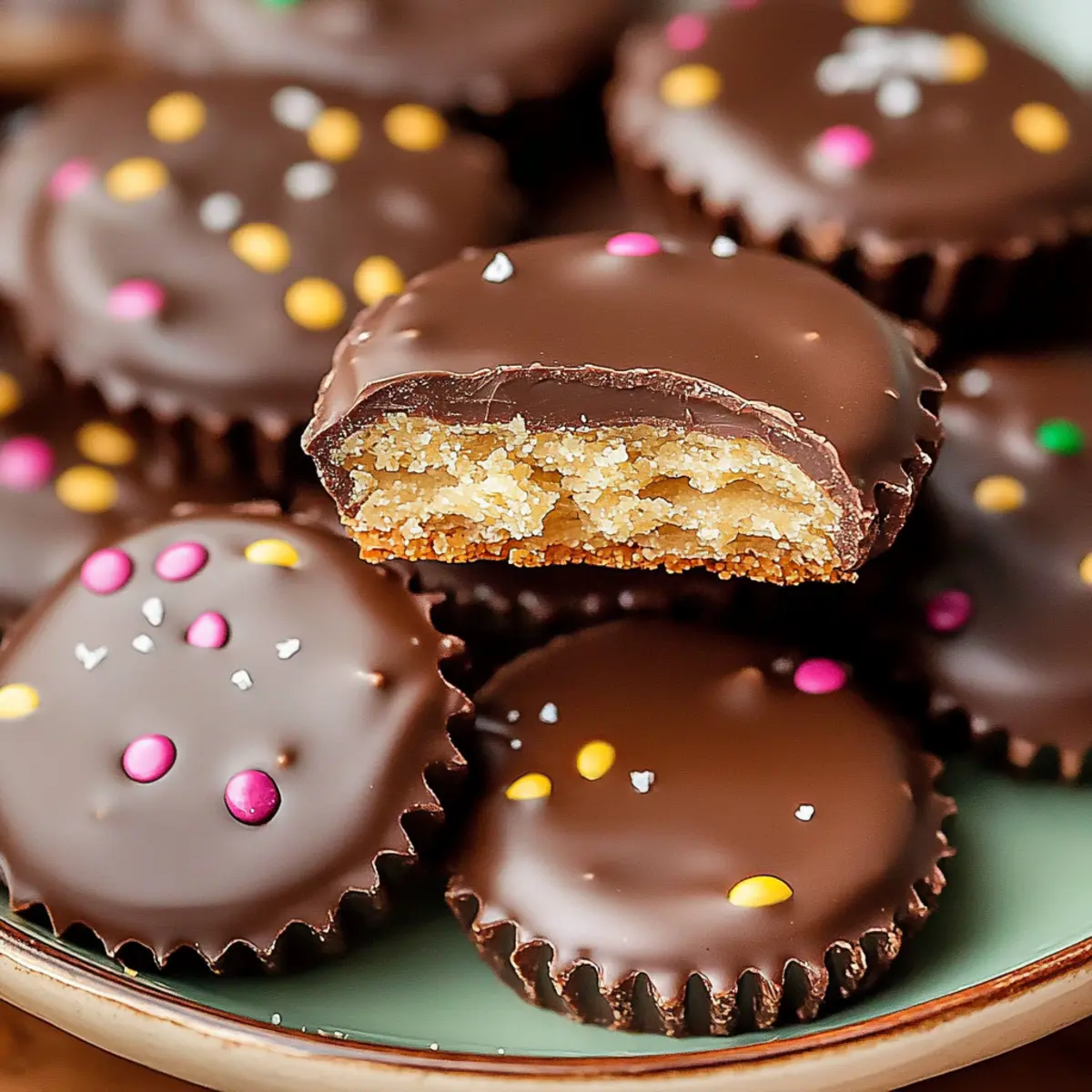 Reese Cup Ritz Cracker Cookies