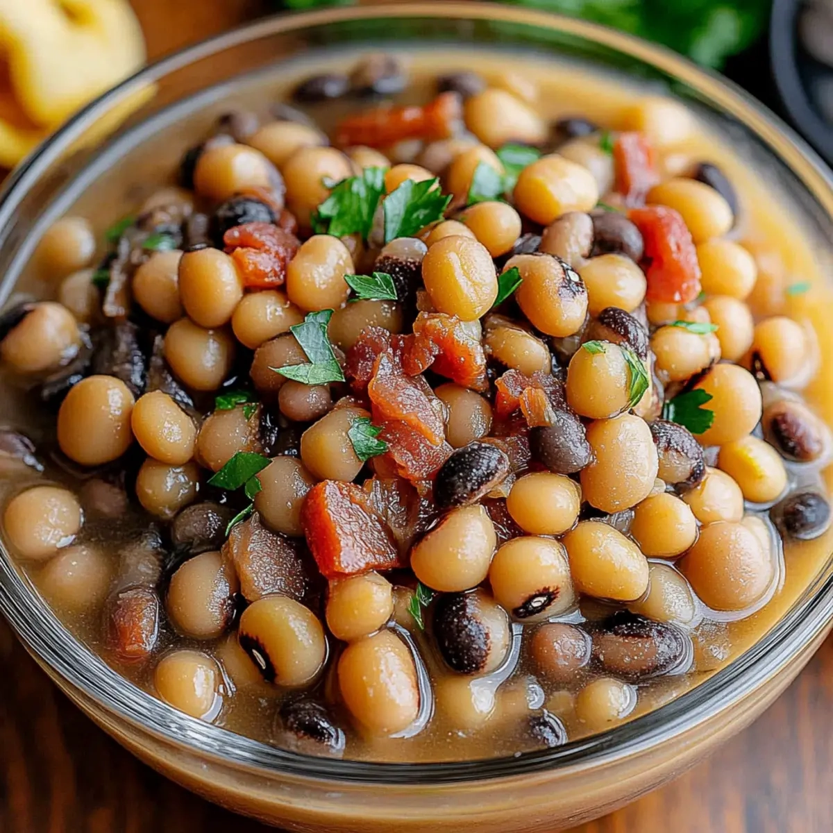 Black Eyed Peas with Beef Bacon