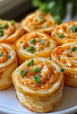 Crispy Buffalo Chicken Dip Pinwheels