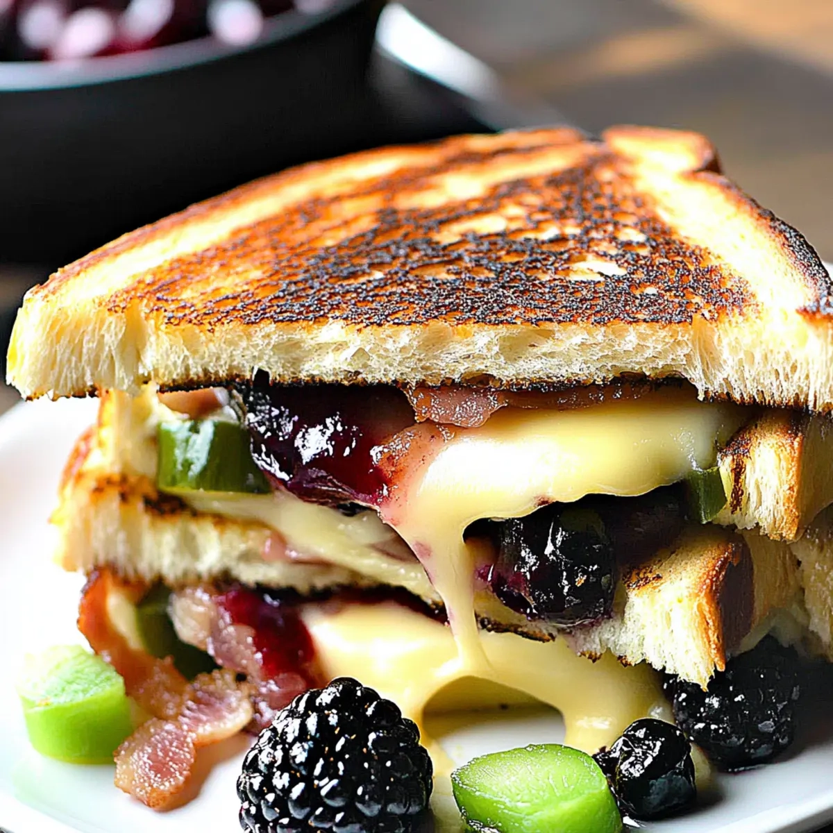 Blackberry Bacon Grilled Cheese