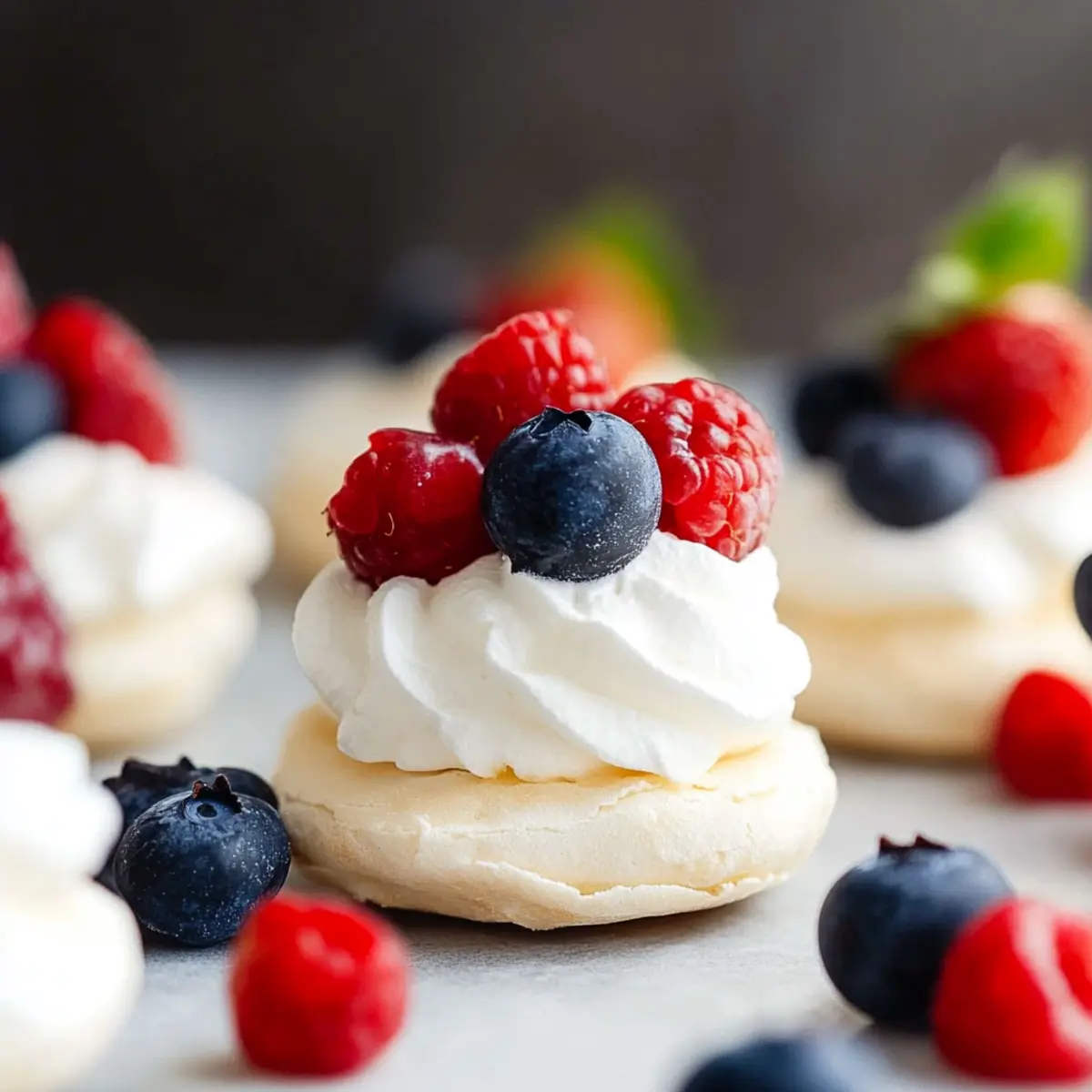 Berries & Cream Gluten-free Pavlova Nests