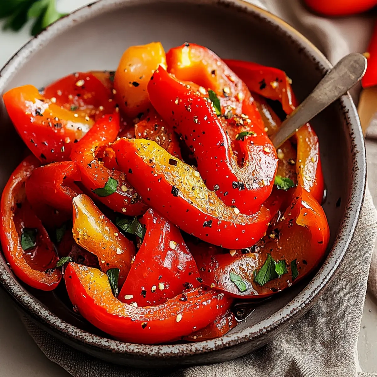 Marinated Roasted Red Peppers