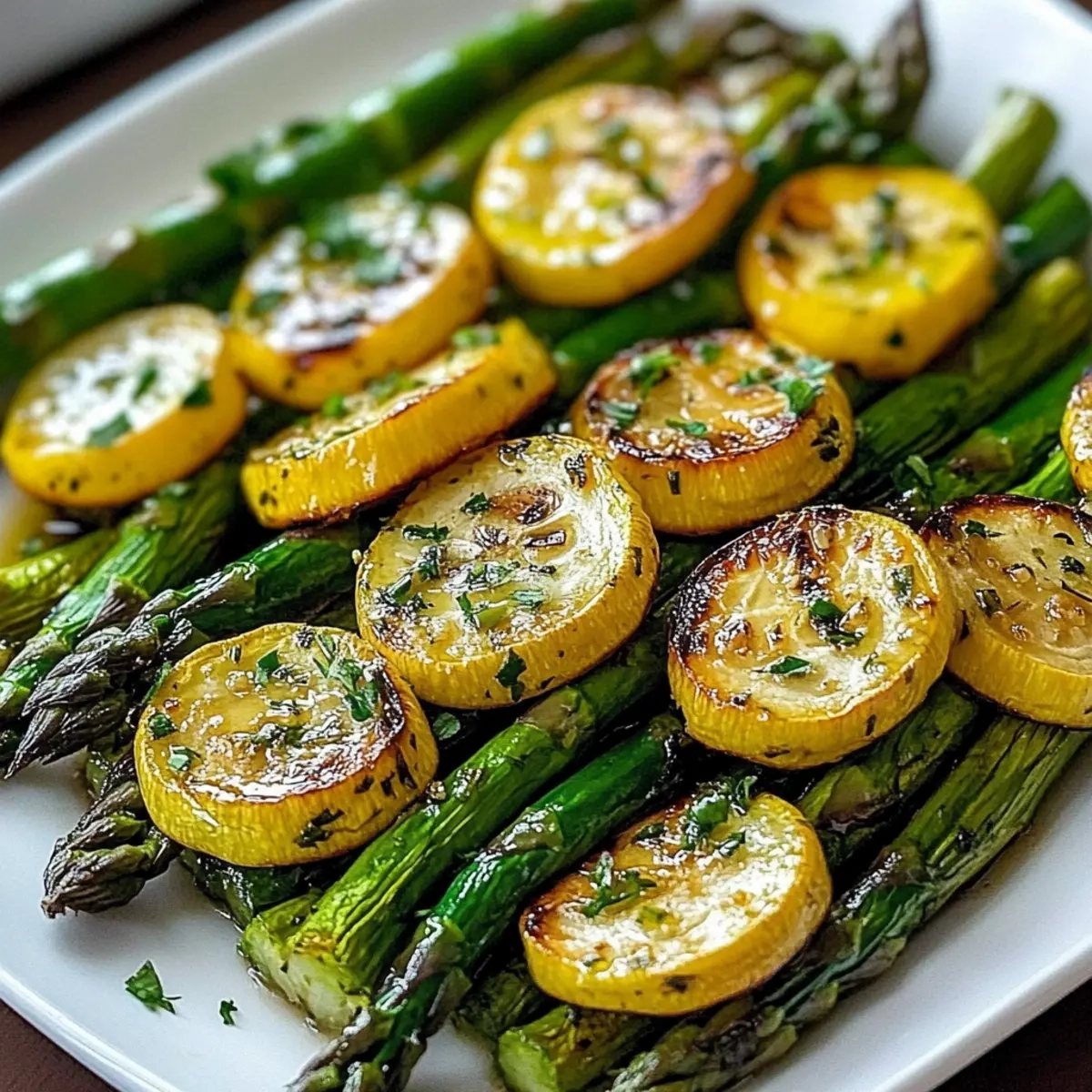 Garlic Roasted Asparagus and Zucchini