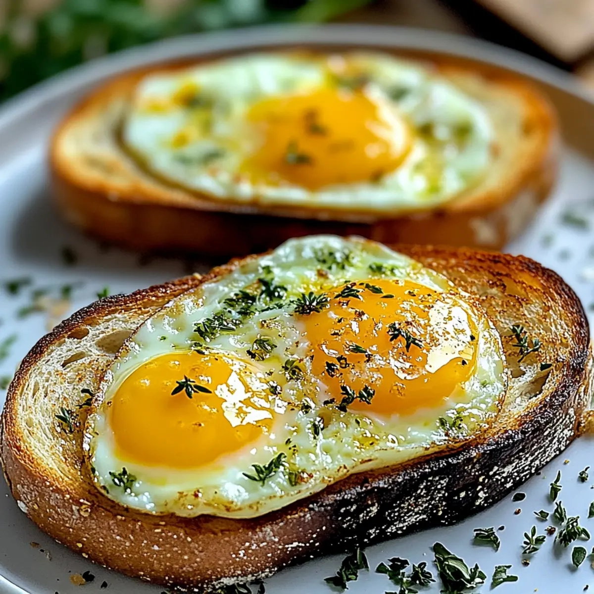 Egg Cheese Herb Toast