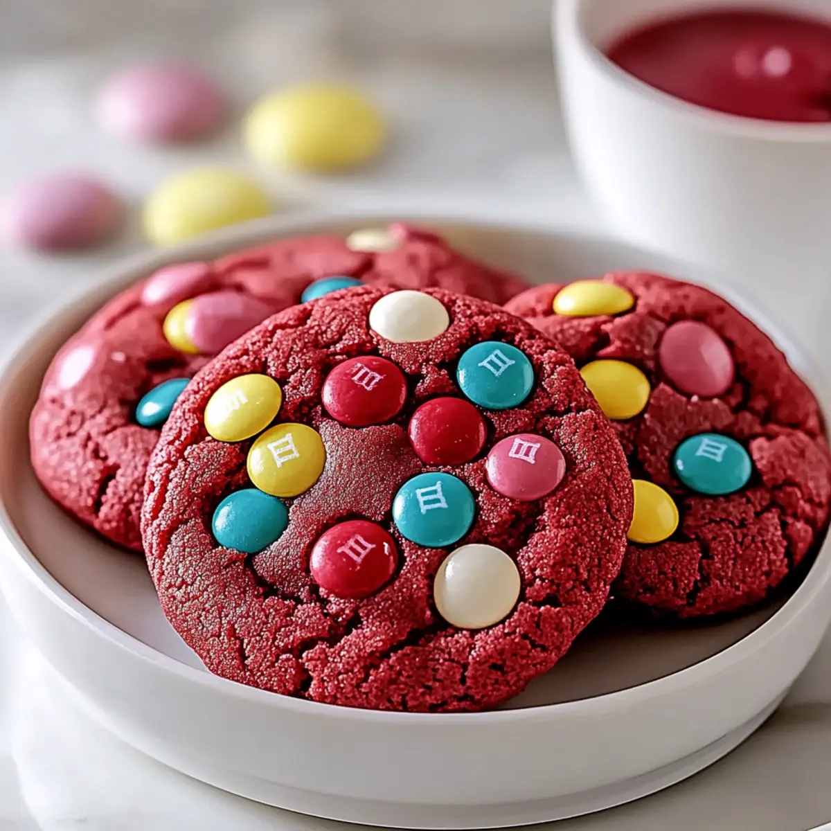 Red Velvet M&M Cookies
