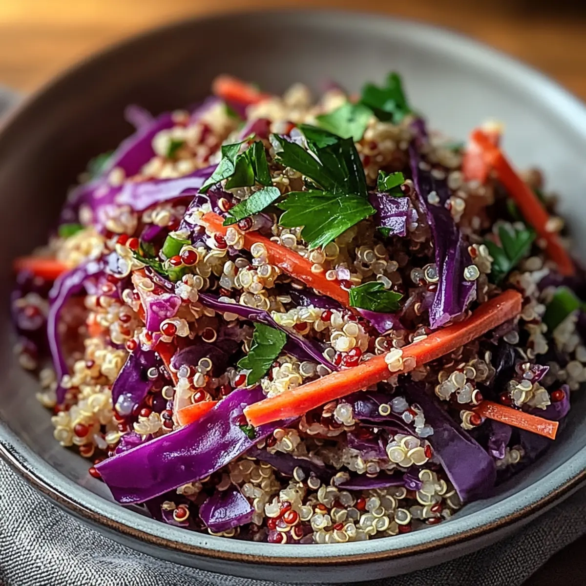 Quinoa and Red Cabbage Salad