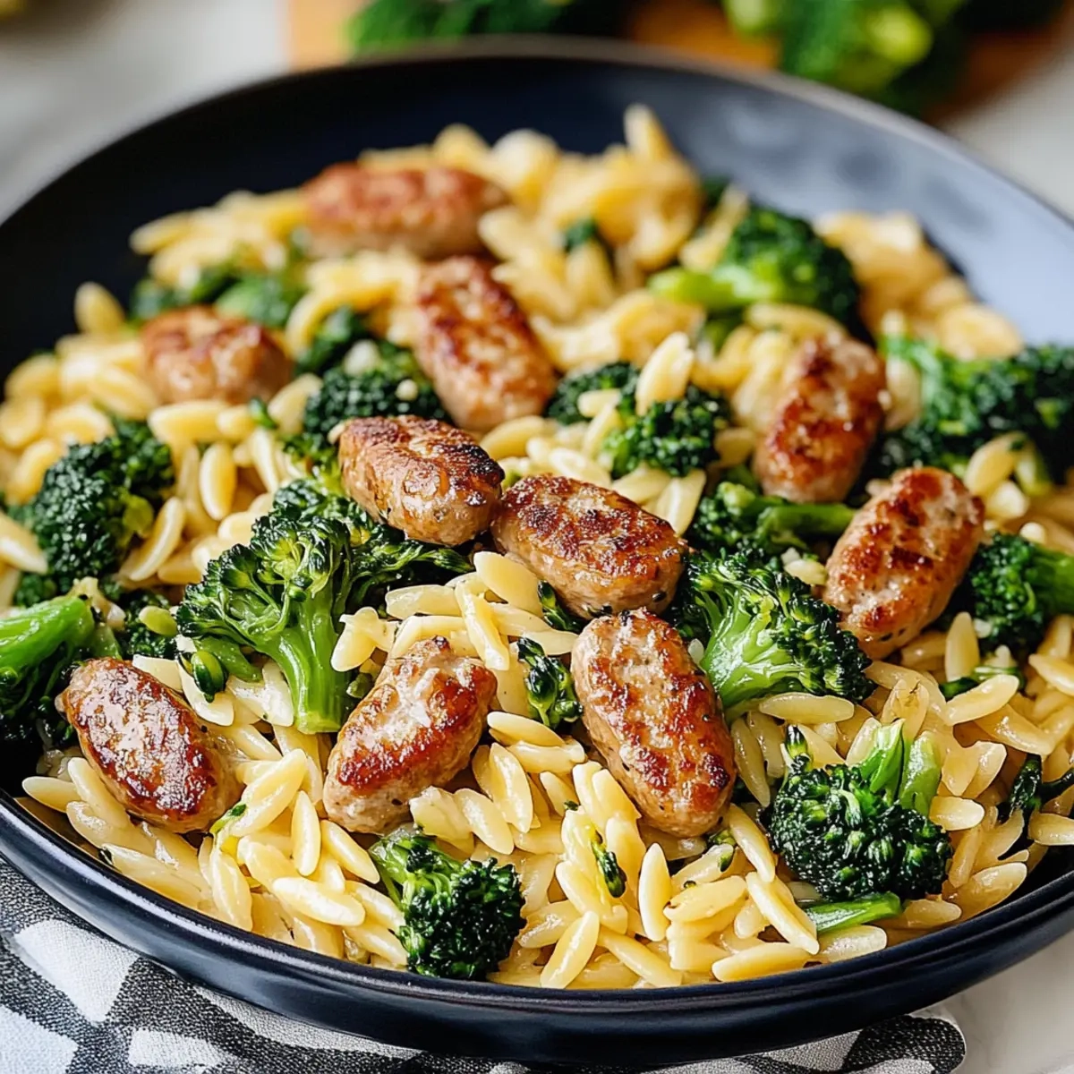 Chicken Sausage and Broccoli Orzo