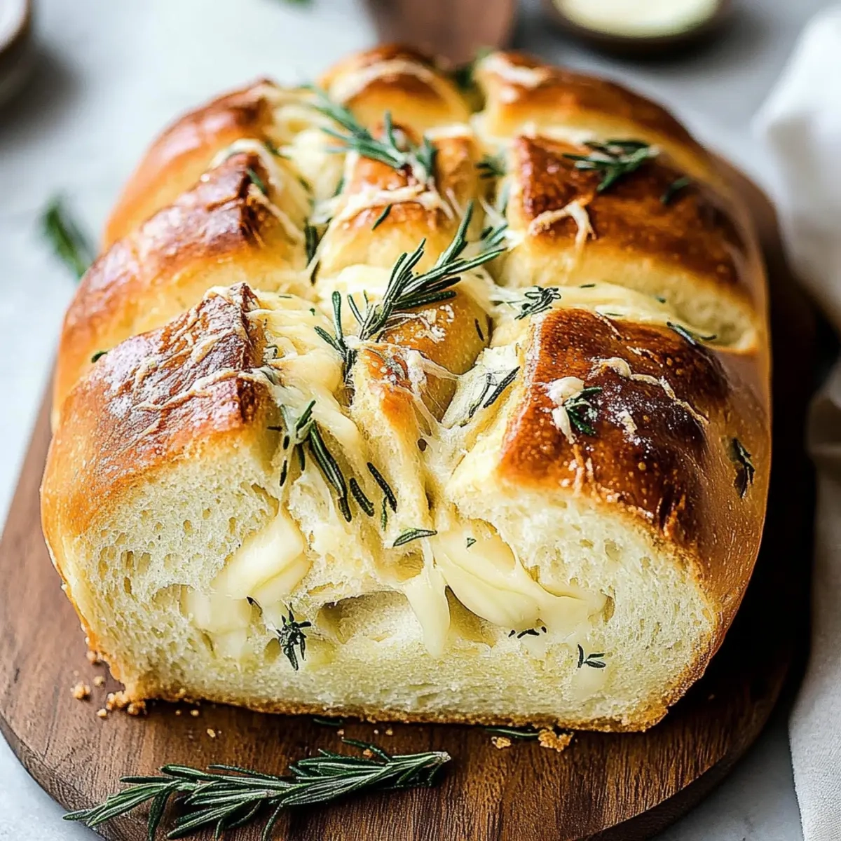 Rosemary Garlic Pull Apart Bread
