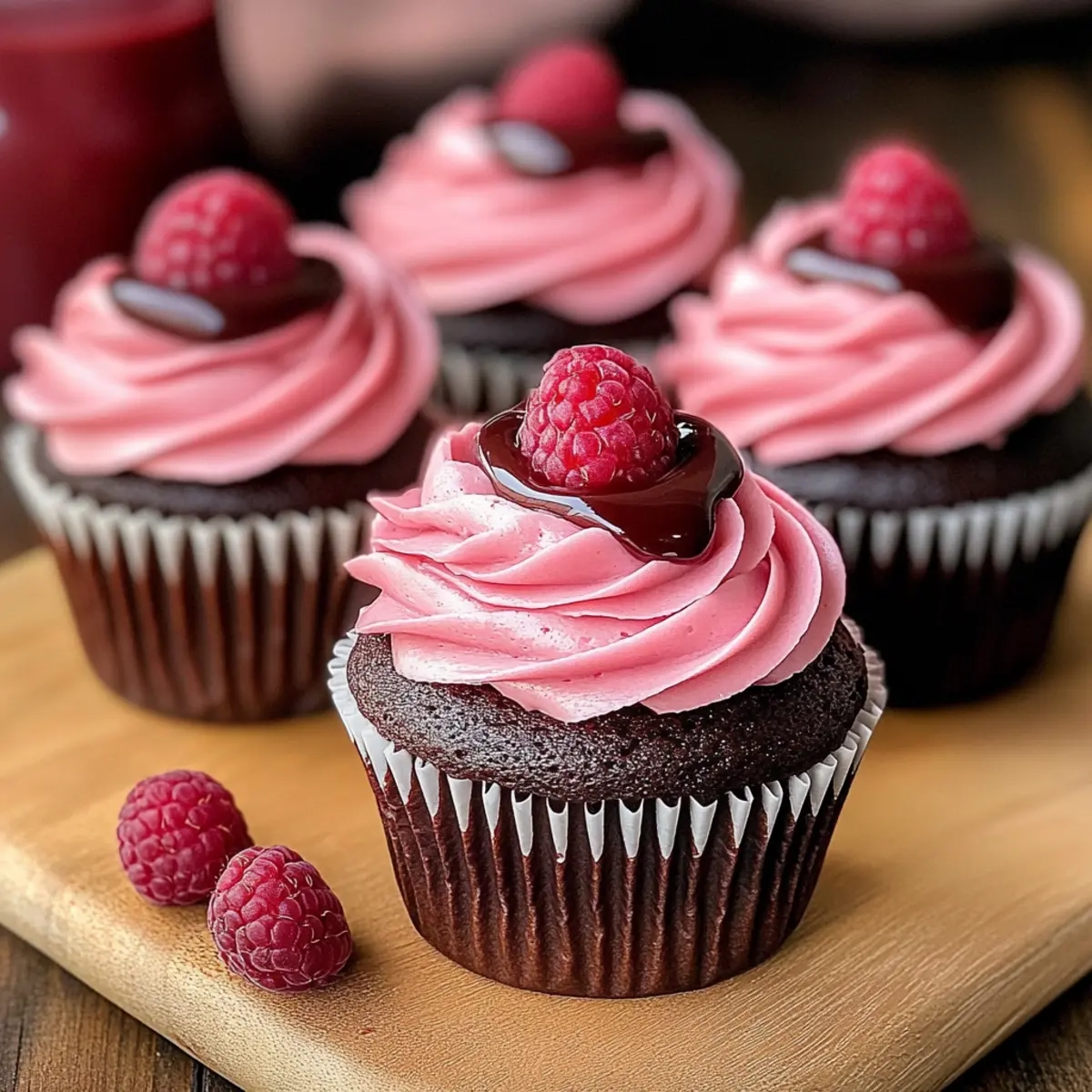Valentine’s Chocolate Raspberry Cupcakes