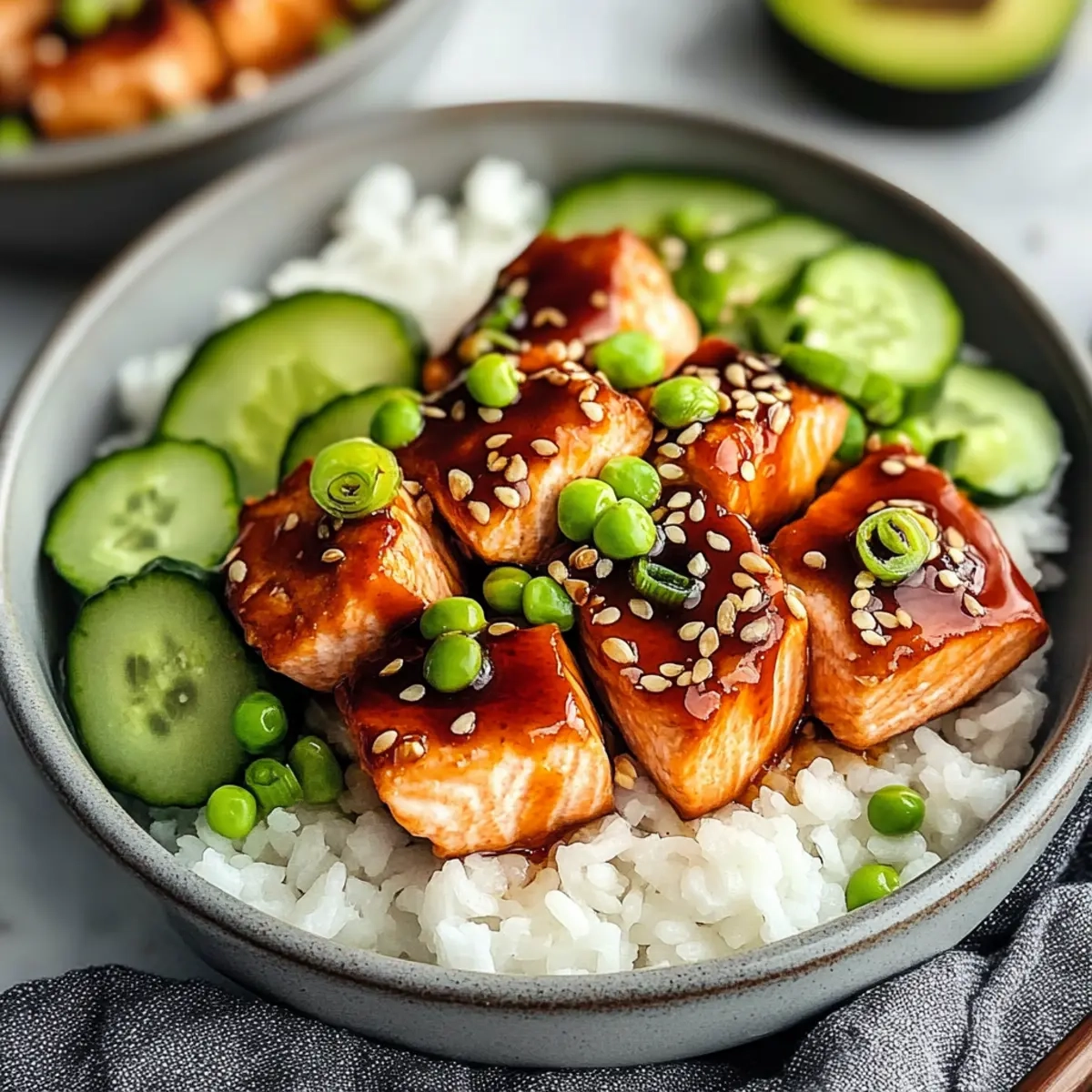 Honey Sriracha Salmon Bowls