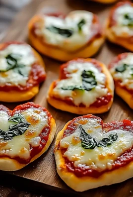 Mini Heart Pizzas
