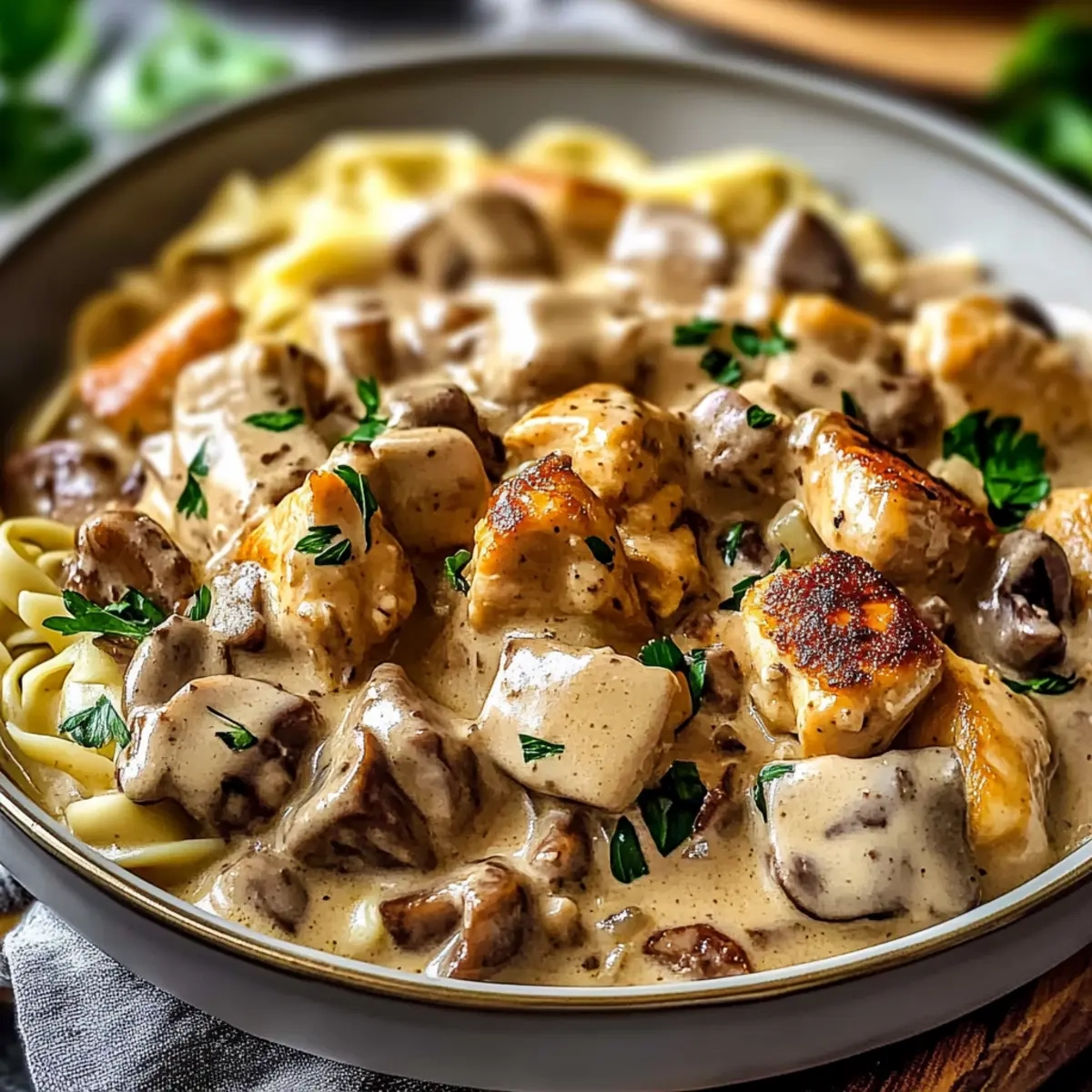 Rich Chicken Stroganoff