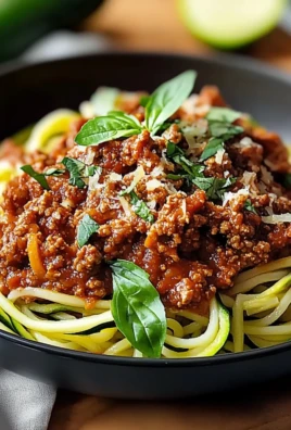 Zucchini Spaghetti with Meat Sauce