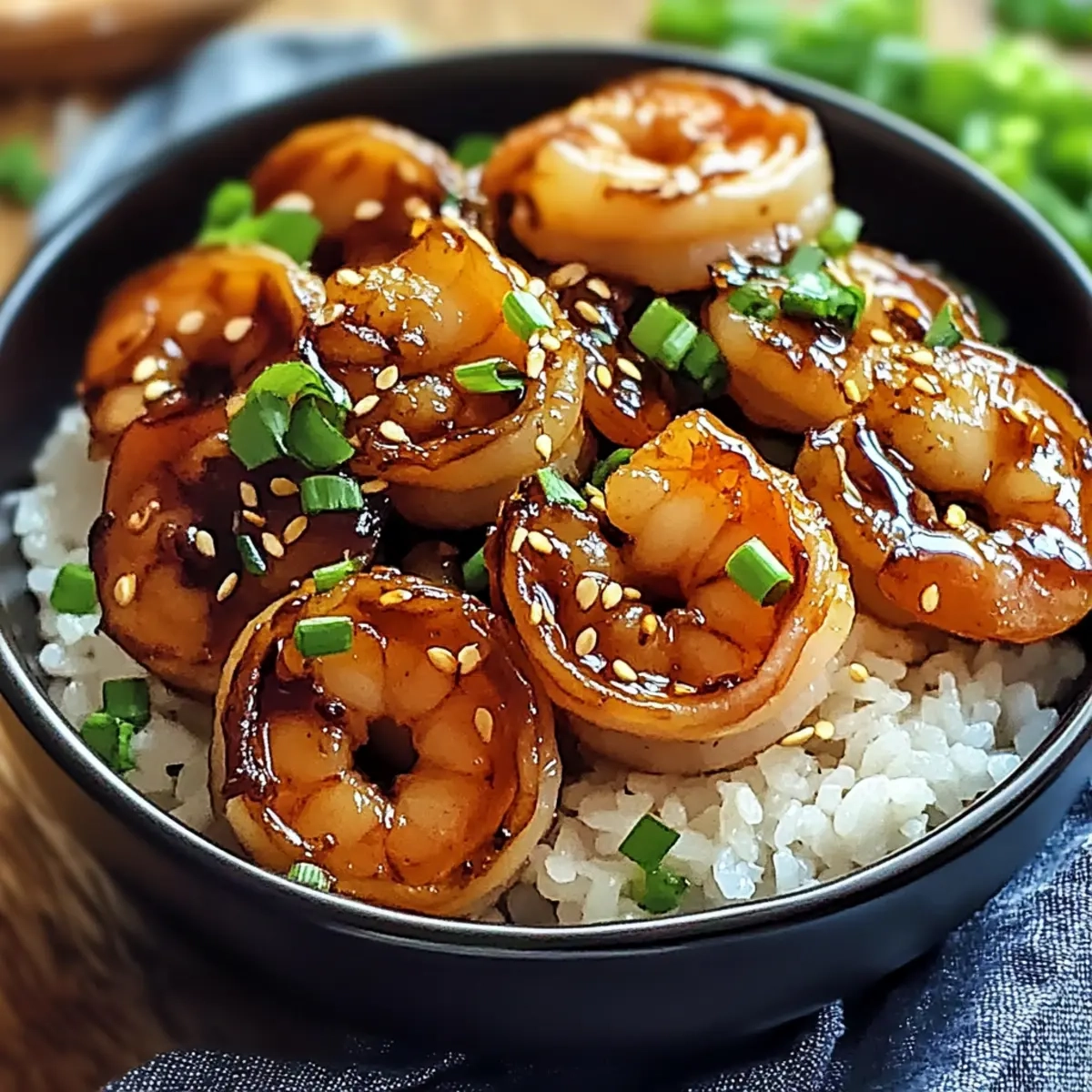 Honey Garlic Shrimp Bowls