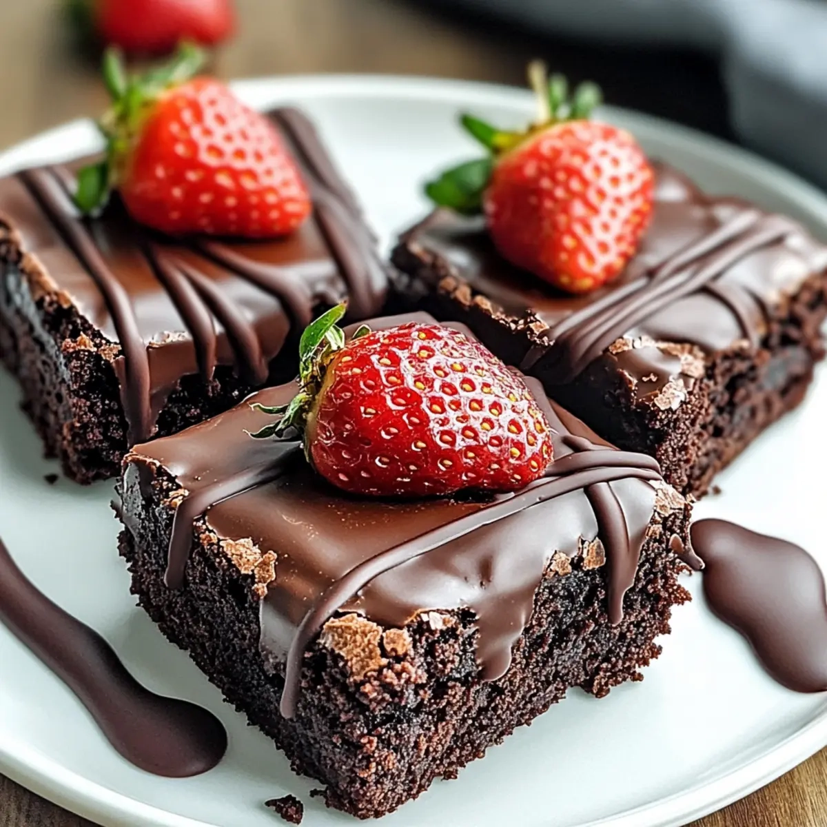 Chocolate Covered Strawberry Brownies