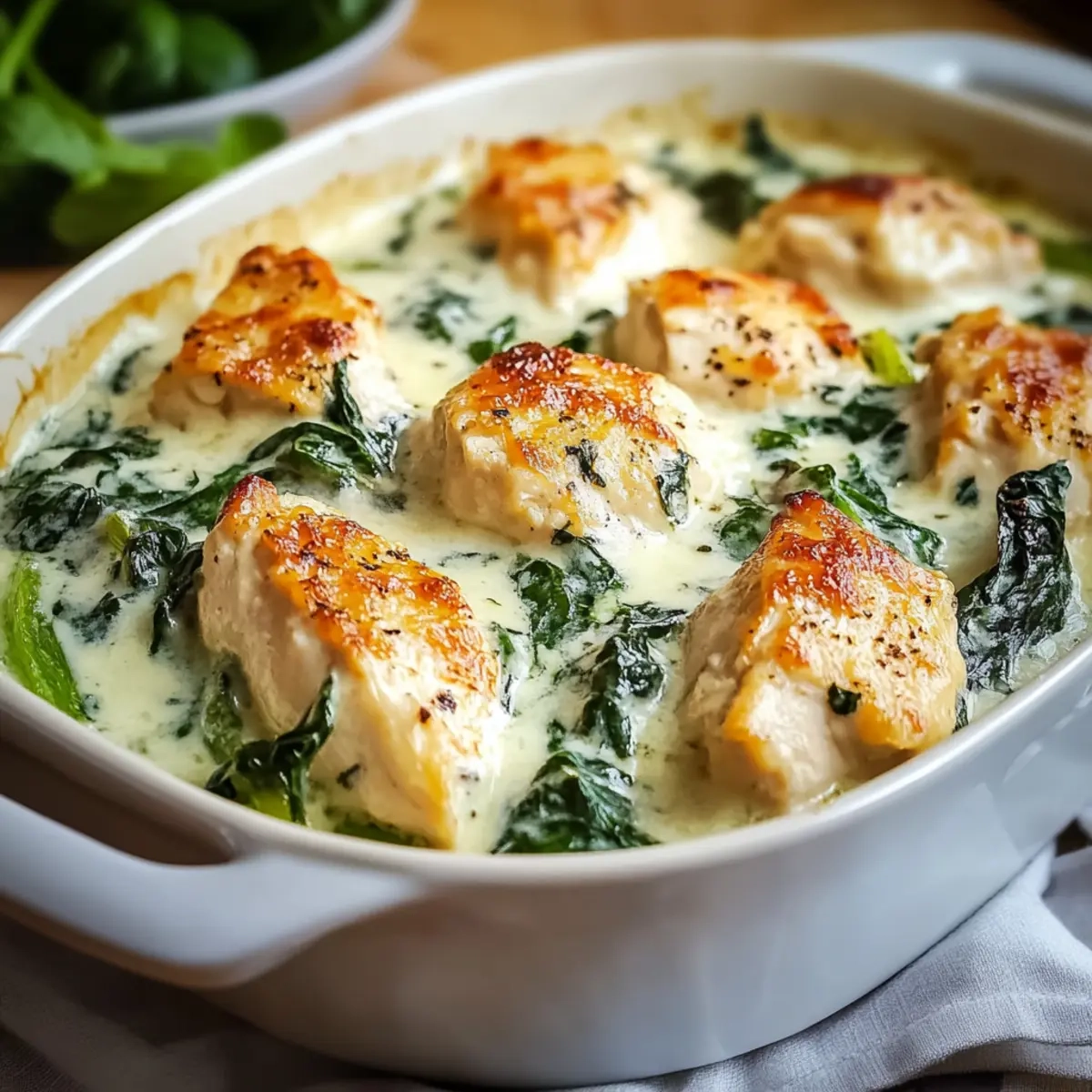 Creamy Chicken and Spinach Casserole