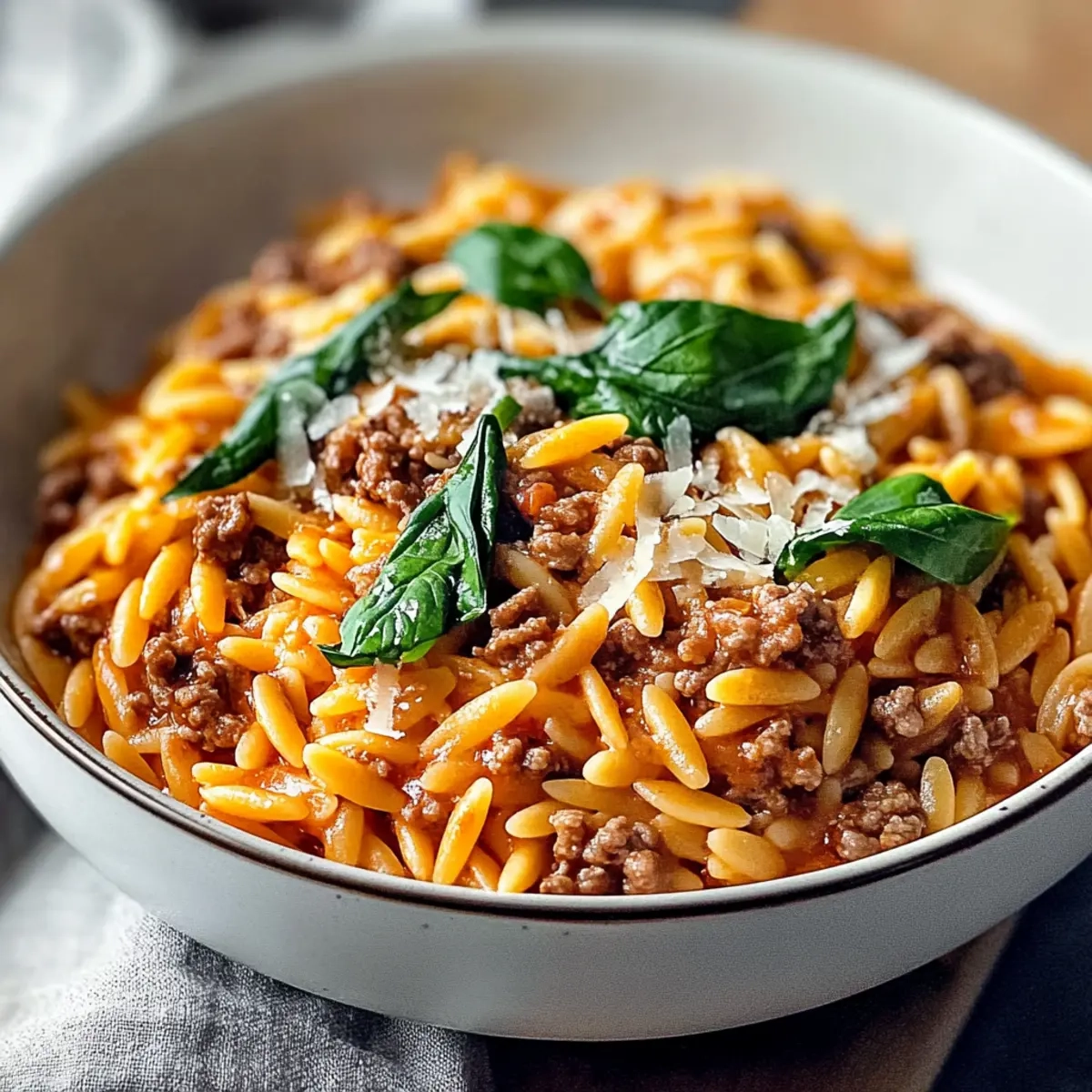 Ground Beef Orzo