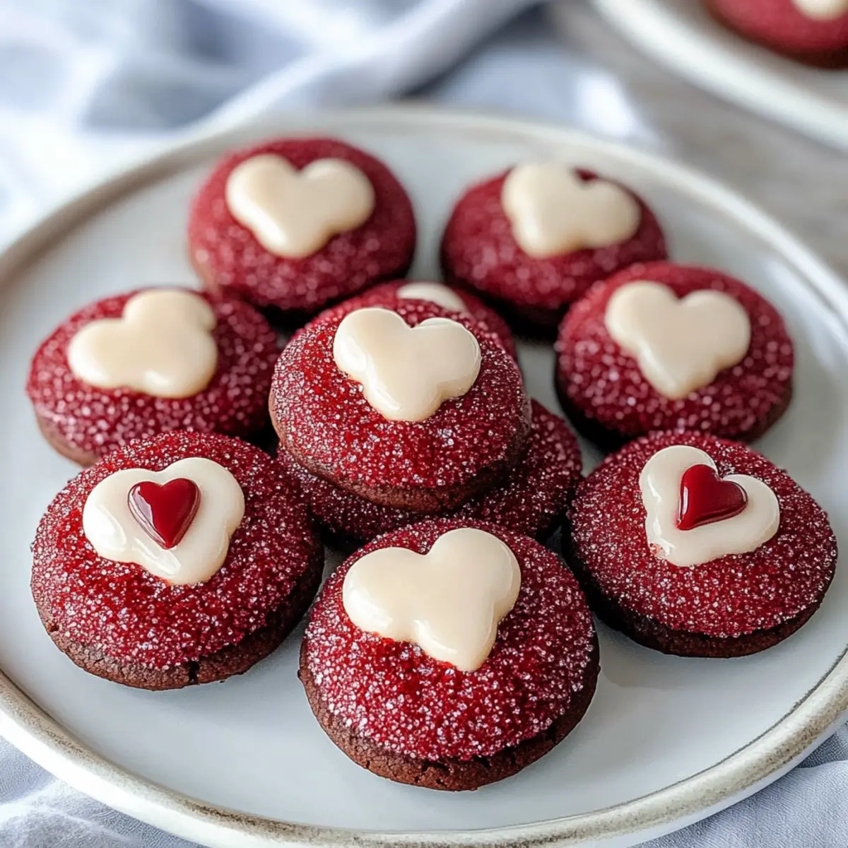 Red Velvet Blossom Cookies