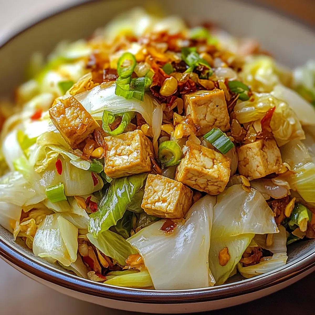 Tofu Cabbage Stir Fry